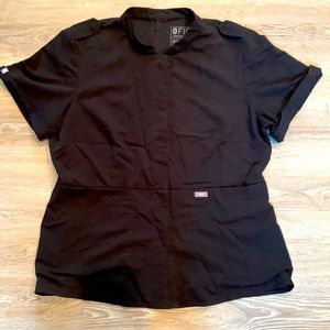 Figs Button Up Utility Scrub Top Size Extra Large
